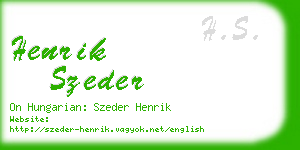 henrik szeder business card